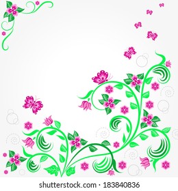 Floral greeting card