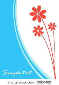 Floral greeting card