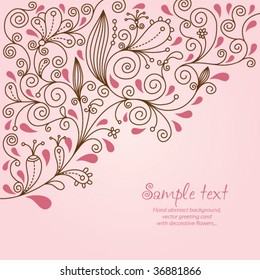 floral greeting card