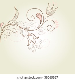 Floral greeting card