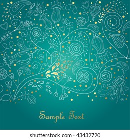 Floral greeting card