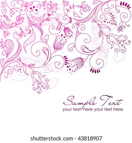 Floral greeting card