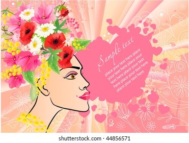 Floral greeting card