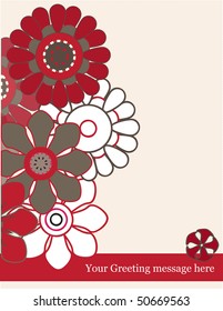 Floral greeting card