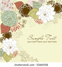 Floral greeting card