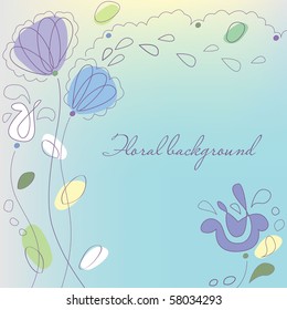 Floral greeting card