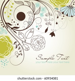 Floral greeting card