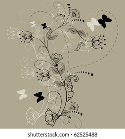 Floral greeting card