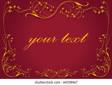 Floral greeting card