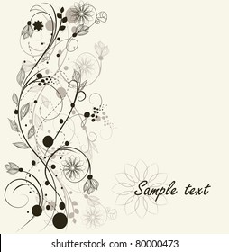 floral greeting card