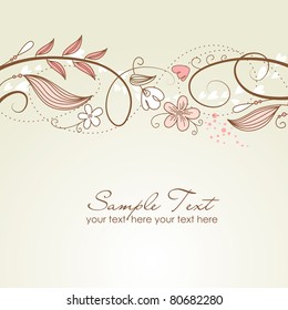 Floral greeting card