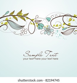 Floral greeting card