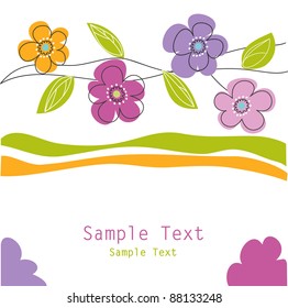 floral greeting card
