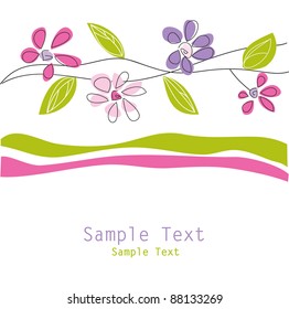 floral greeting card