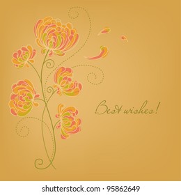 Floral greeting card