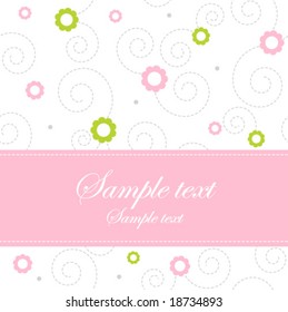 Floral greeting card / Baby shower card
