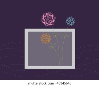 Floral greeting card design
