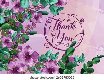 floral greeting card design template