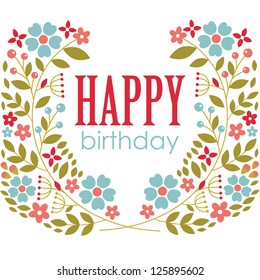 floral greeting card design. vector illustration
