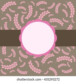 Floral greeting card. Elegant romantic vector background.