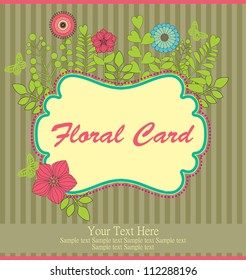 floral greeting card illustration