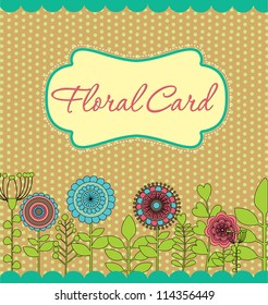 floral greeting card illustration