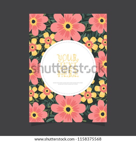 floral greeting card invitation template wedding stock vector free birthday card invitation templates
