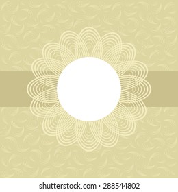 Floral greeting card in pastel tone. Vector image. 