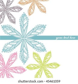 Floral greeting card with place for your text.