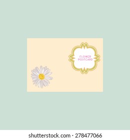 Floral greeting card, postcard, invitation Collection. Ready for print. Vector illustration with exotic flowers.
