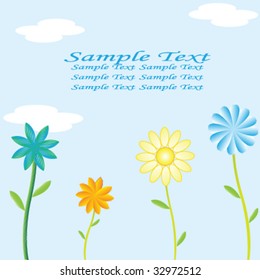 Floral greeting card with space to include text