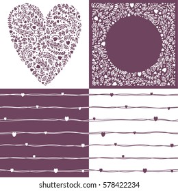 Floral greeting card template.Abstract vector graphic illustration