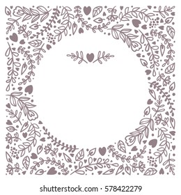 Floral greeting card template.Abstract vector graphic illustration