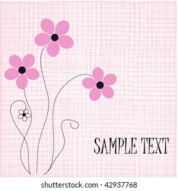 Floral greeting card. Vector.
