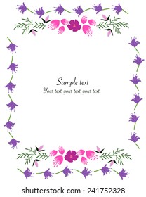 Floral greeting card vector background 