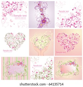 Floral greeting cards