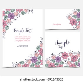 Floral greeting cards