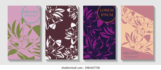 Floral greeting invitation card template design. Hieroglyph translation - Pig. Design for packaging design, social media post, cover, banner, creative post.