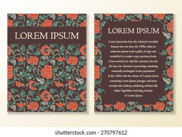 Floral greeting or invitation card. Vector illustration