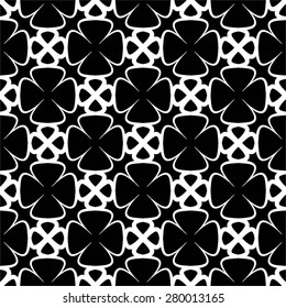 Floral grid pattern, seamless vector background.