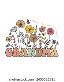 Floral grnadma vintage Flower design