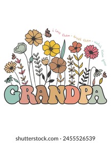 Floral grnadpa vintage Flower design