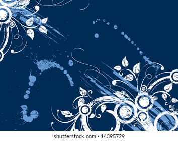 Floral grunge abstraction