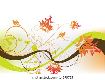 Floral grunge abstraction