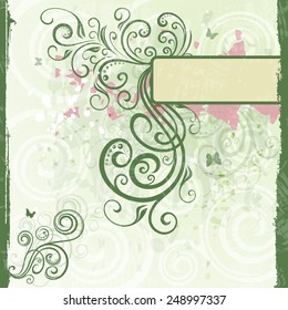 Floral grunge backdrop