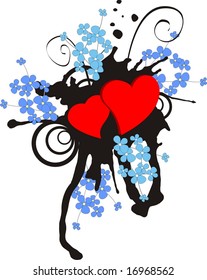 floral grunge background
