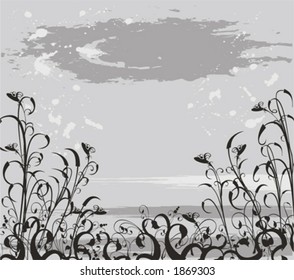 fondo de grunge floral