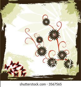 floral grunge background