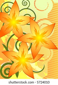 Floral grunge background