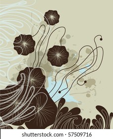 Floral grunge background